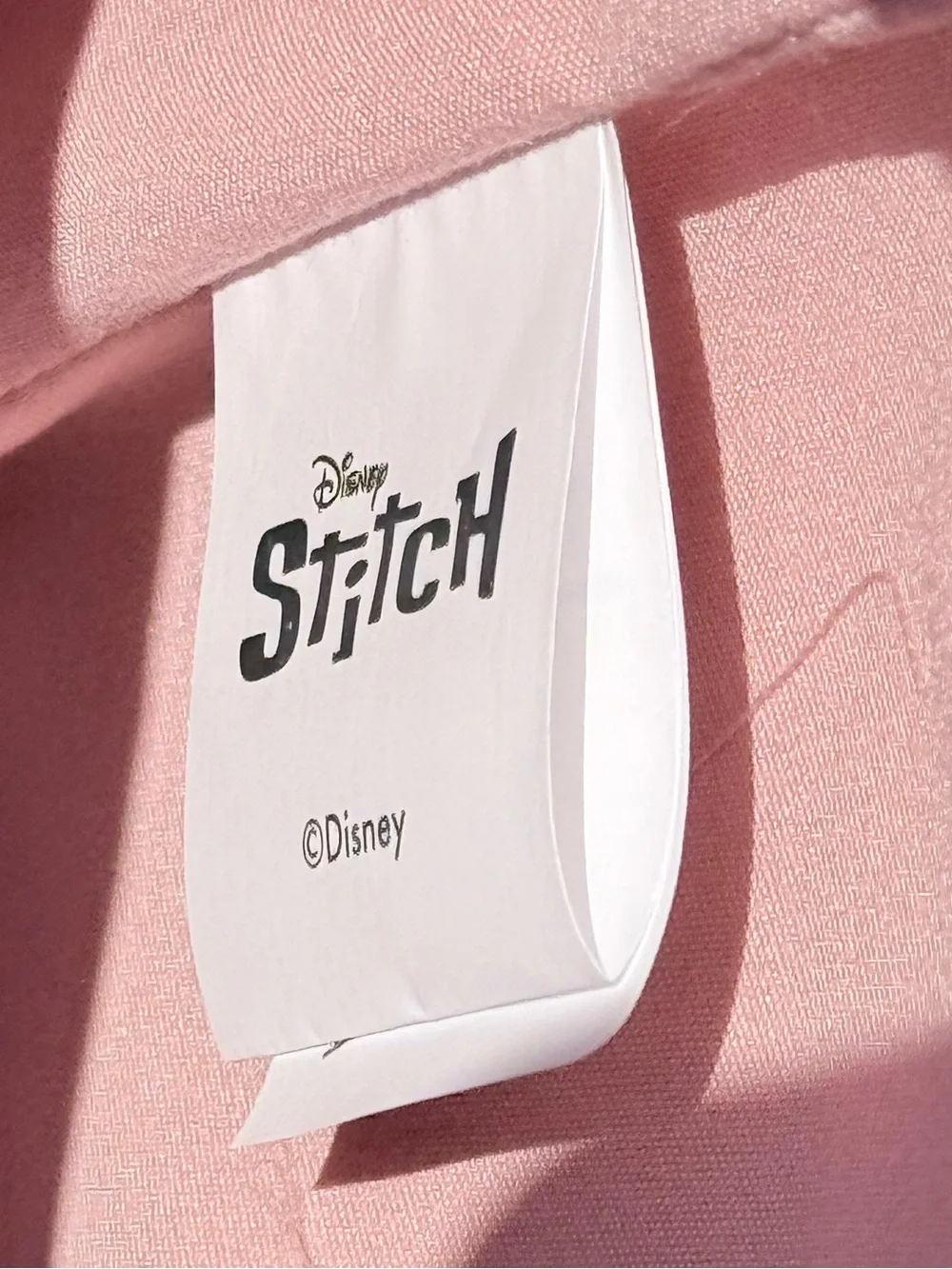 Disney Pink Stitch Tote with Tan Trim - NWT